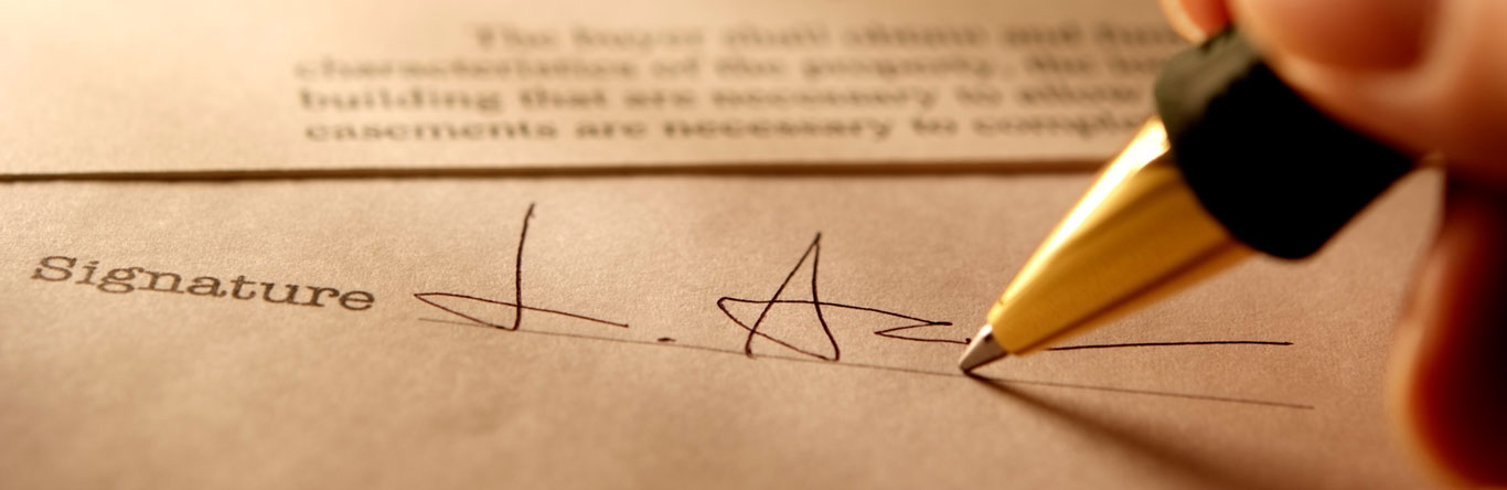 signature on official documents